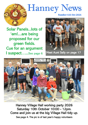 The current issue of Hanney News.