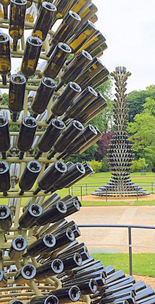 Waddesdon Manor wine bottle sculpture.