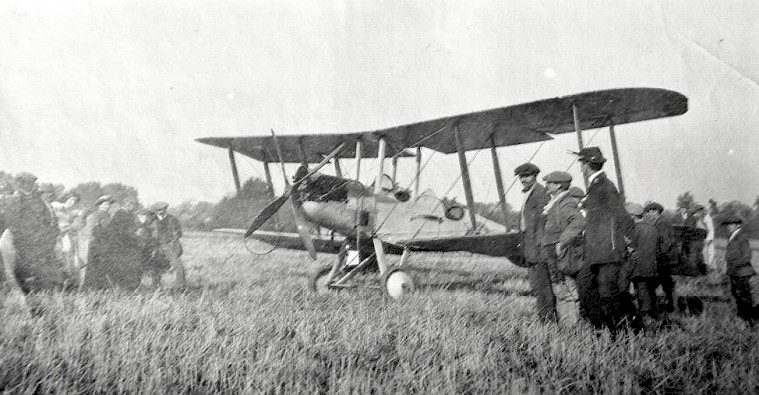 John Holmes - Hanney's first aerial visitor - October 1916