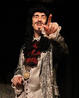 Andy Bell in action as Squire in the 2026 producion of Puss in Boots.